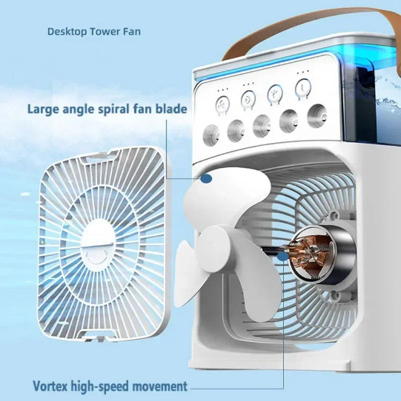 3 In 1 Fan AIr Conditioner Household Small Air Cooler LED Night Light