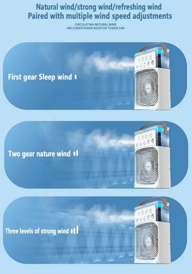 3 In 1 Fan AIr Conditioner Household Small Air Cooler LED Night Light