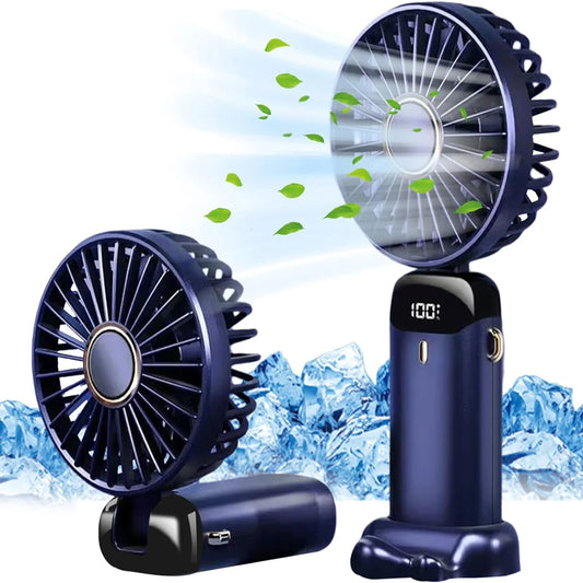Handheld Fan,Foldable Desk Desktop Type-C Rechargeable Fans