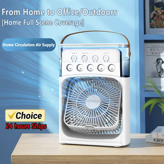 3 In 1 Fan AIr Conditioner Household Small Air Cooler LED Night Light