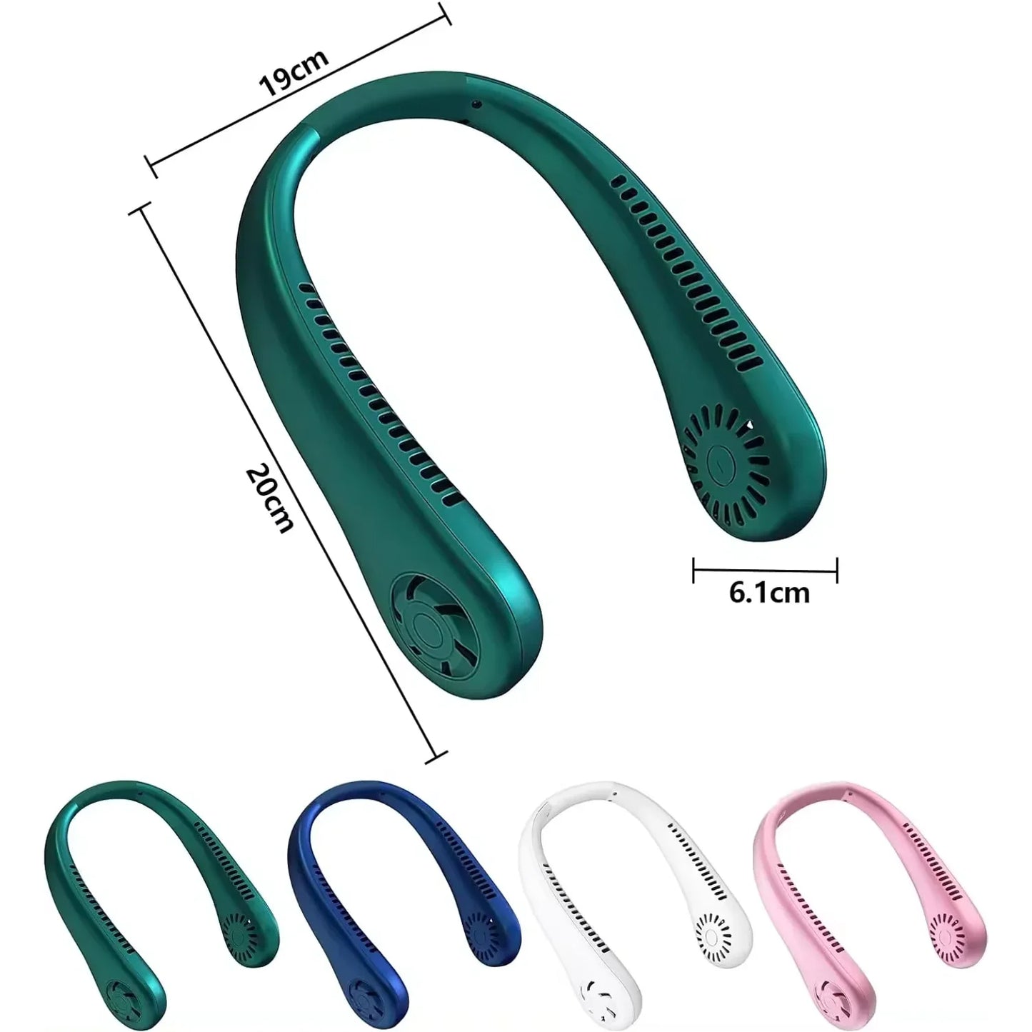 Leafless hanging neck fan, mini portable usb fan
